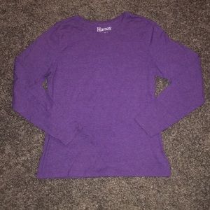 Hanes cotton long sleeve tee, never worn